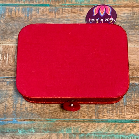 Embroidered Love Jewelry Storage Box with Rose & Rhinestones - Rare! - Picture 8 of 10